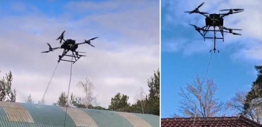 drone nettoyage toiture